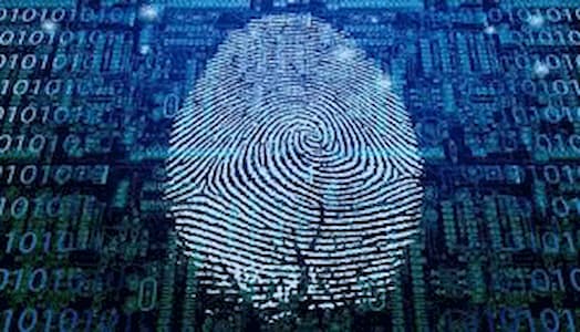 finger print with digital background