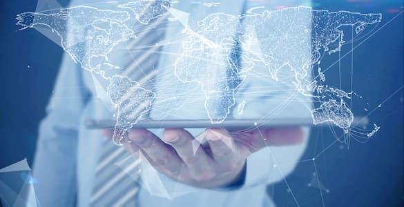 digital world map tablet